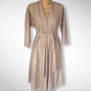 Zara Belted Flare Dress 3/4 Length Checked